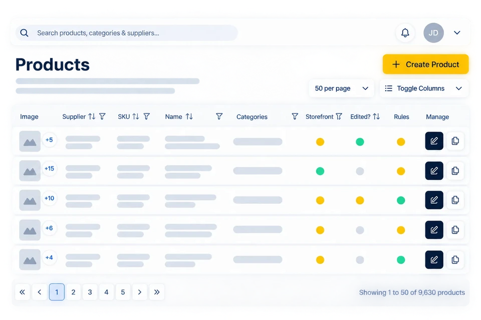 Product data enrichment in Xada